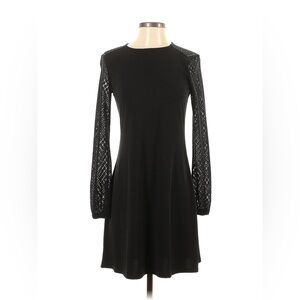Michael Kors Black Shift Dress w/ Lace Sleeves - S